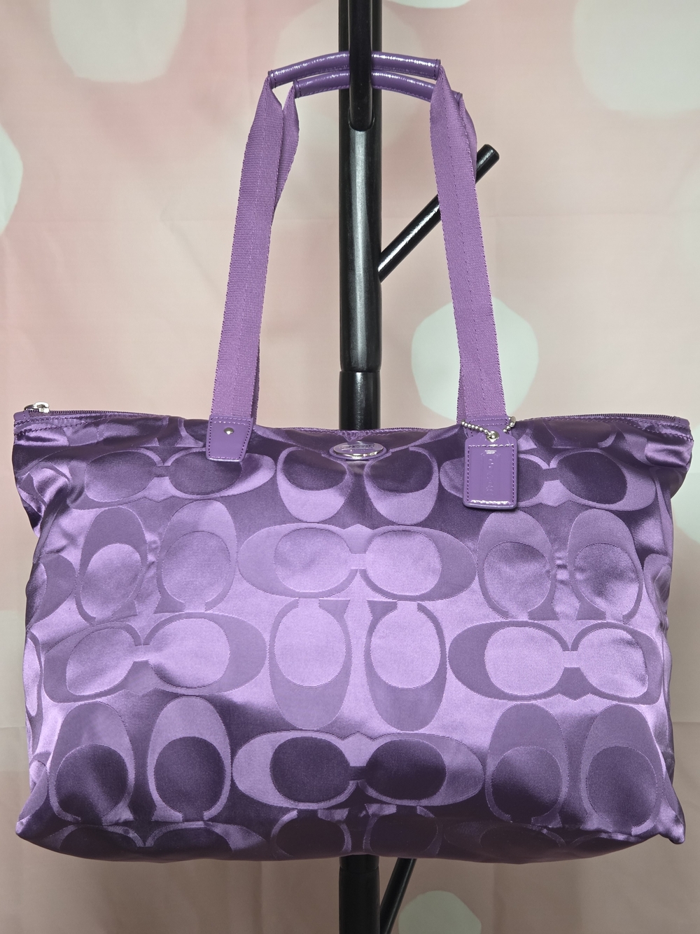 NWT!!! Coach Getaway Signature Nylon XL Weekender Tote In Amethyst